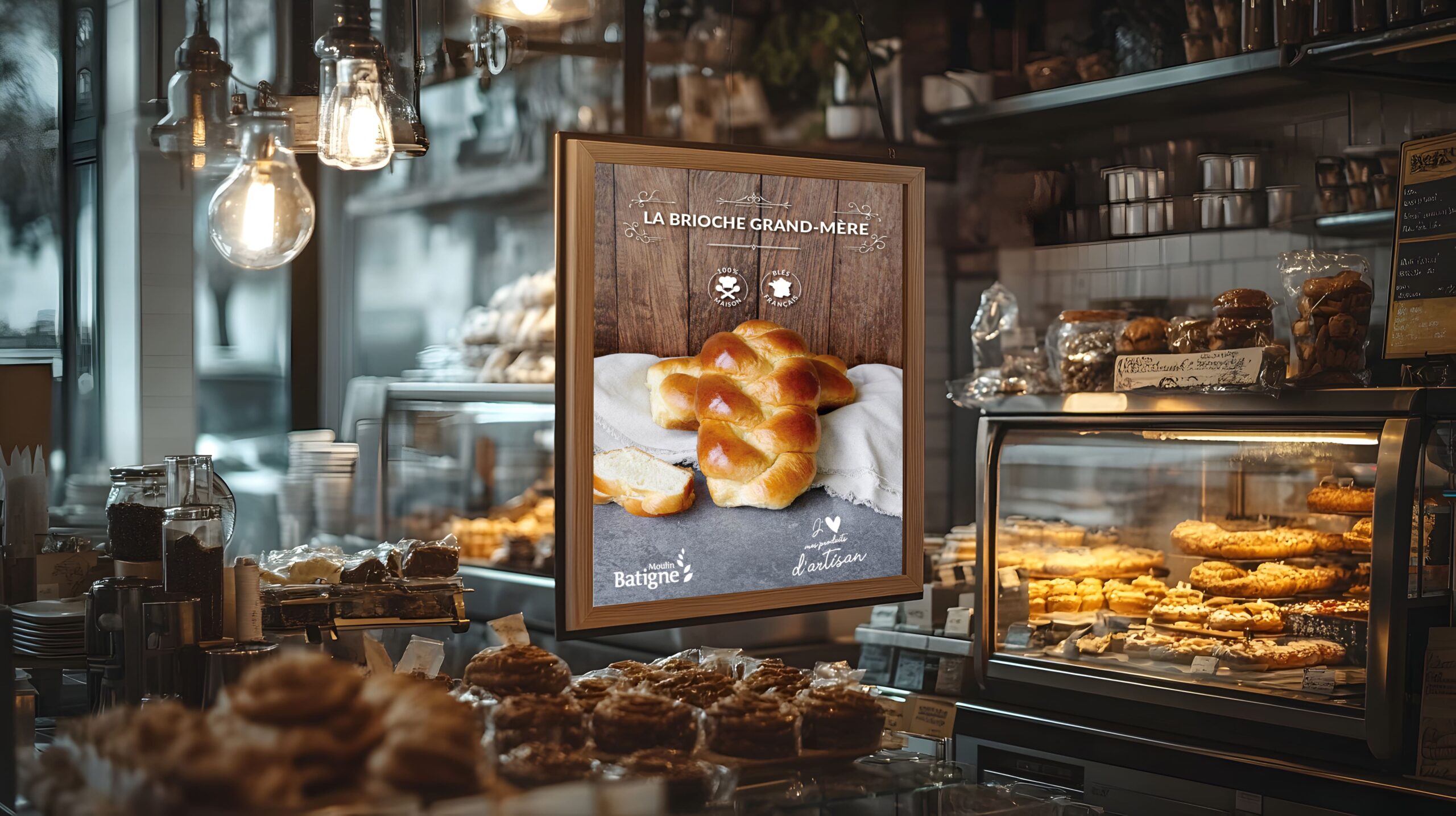 Affiche brioche grand mère boulangerie